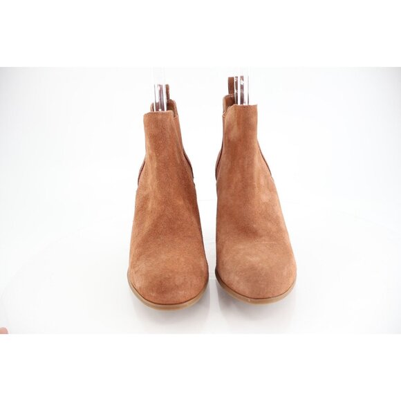 Michael Michael Kors Evaline Heeled High Heeled Ankle Boots Brown Suede Size 10 - Picture 4 of 13